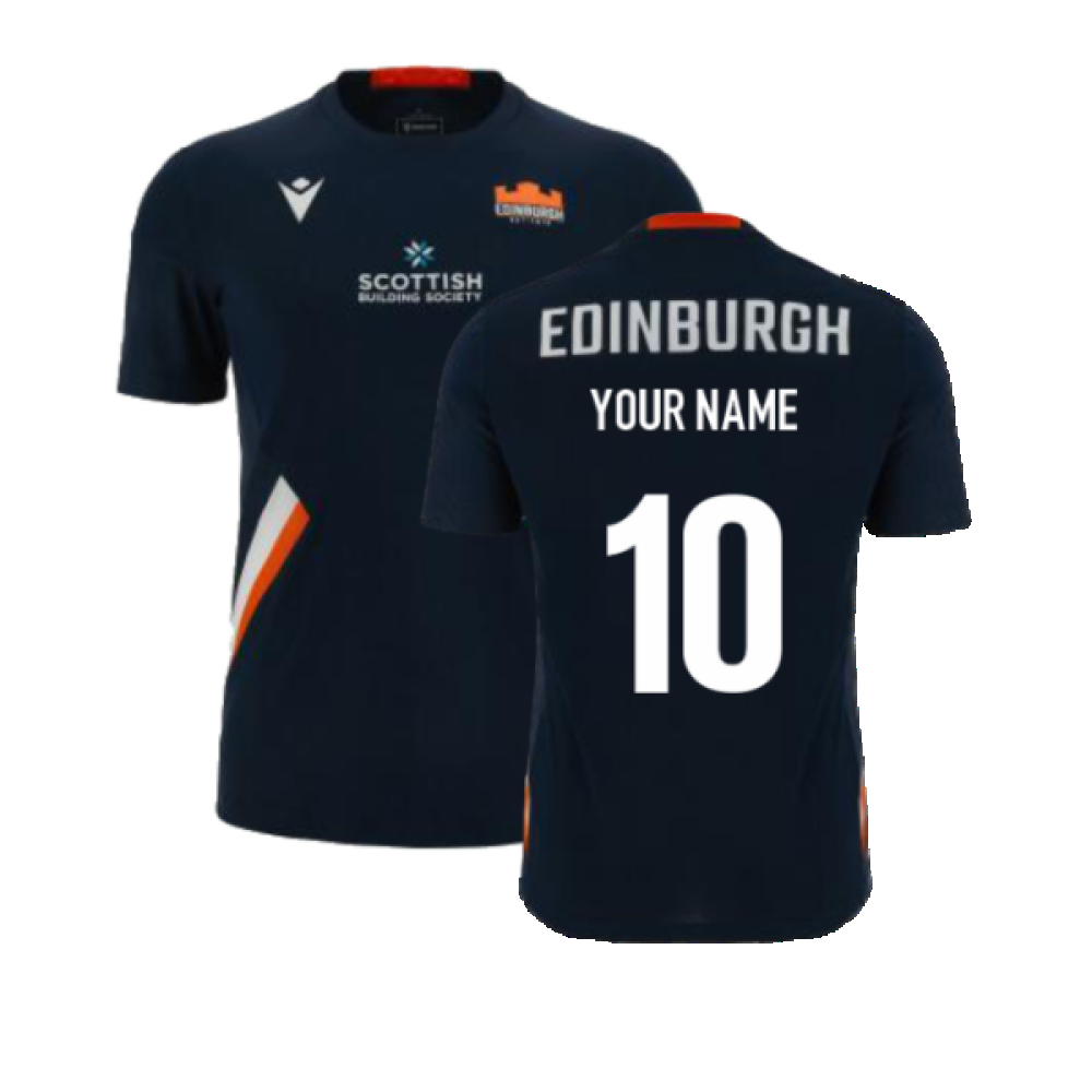 20232024 Edinburgh Rugby Training Player Shirt (Navy) (Your Name)