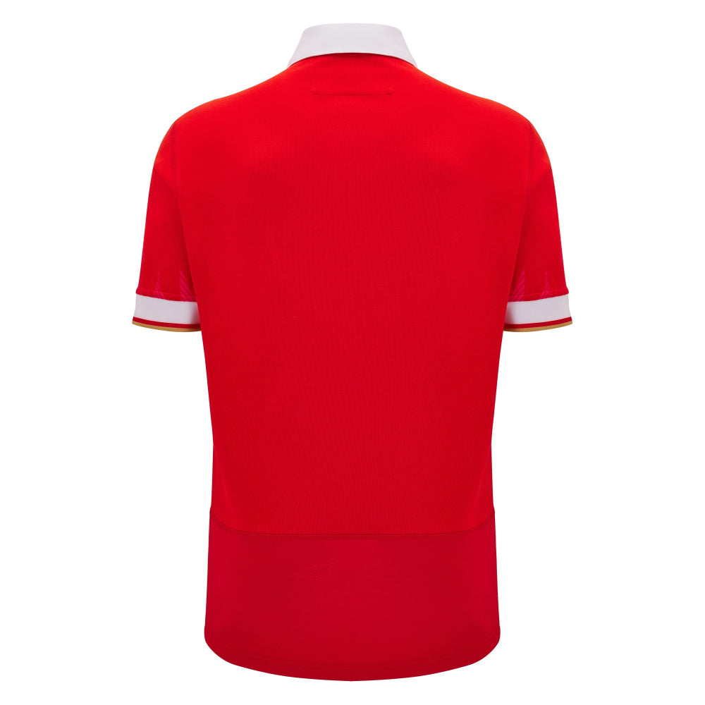 2024-2025 Wales WRU Home Cotton Rugby Shirt (Your Name) Product - Hero Shirts Macron   