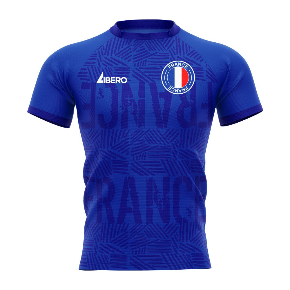 2024-2025 France Concept Home Rugby Shirt Adult Short Sleeve  Airo Sportswear   