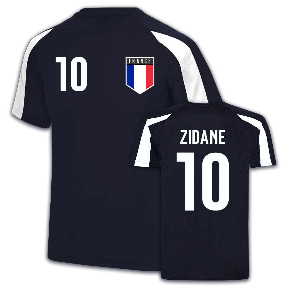 France Sports Training Jersey (Zinedine Zidane 10)  UKSoccershop   