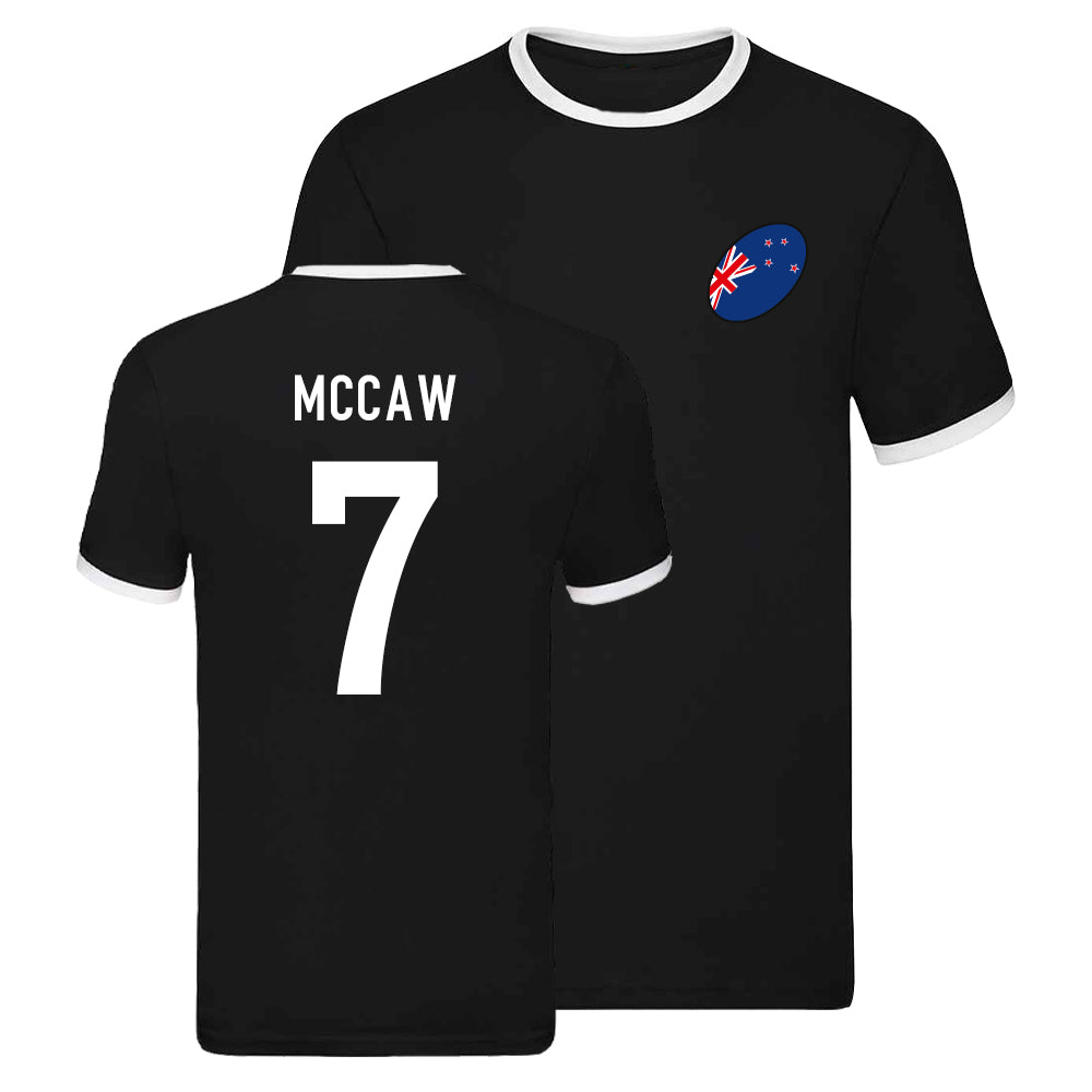 All Blacks Ringer T-shirt (Richie McCaw 7)  UKSoccershop   