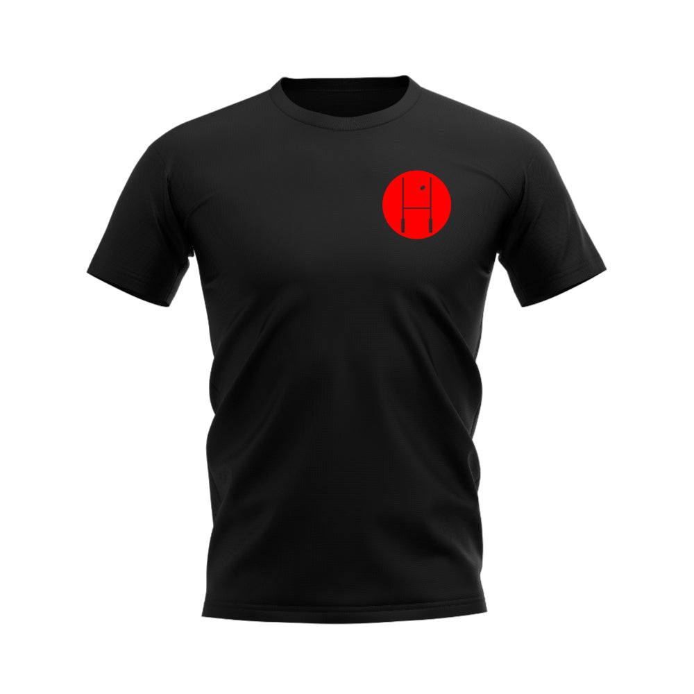 Between The Posts Red Badge Rugby T-Shirt (Black) UKSoccershop