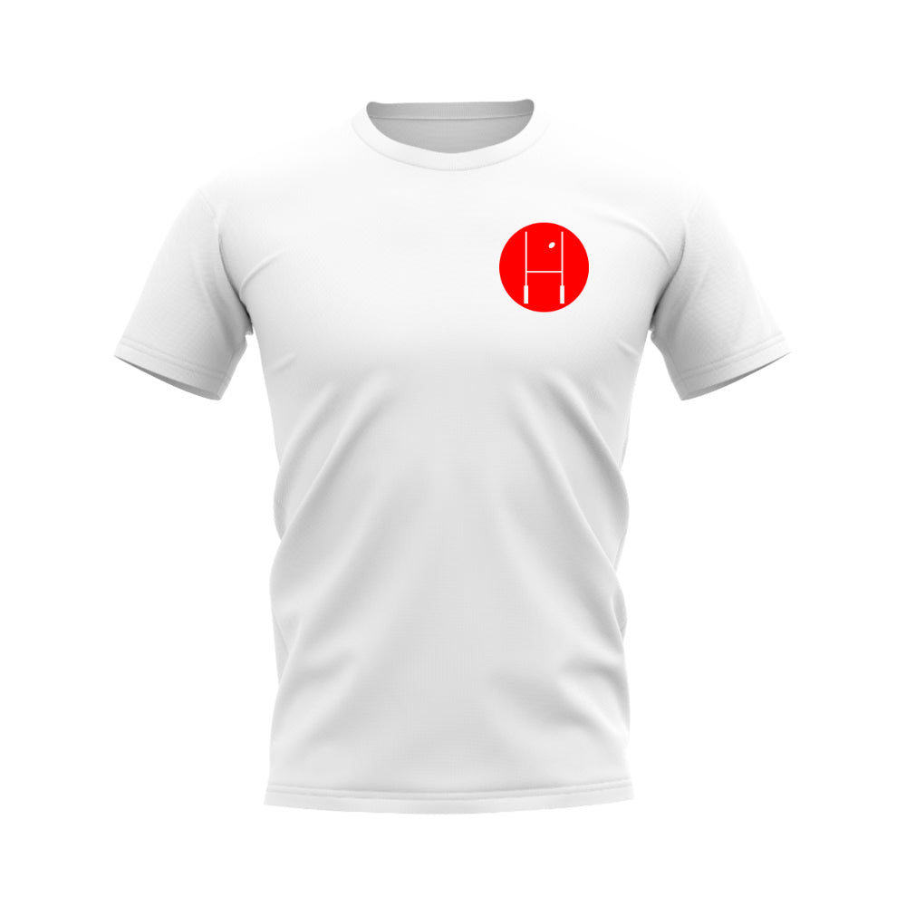 Between The Posts Red Badge Rugby T-Shirt (White) UKSoccershop