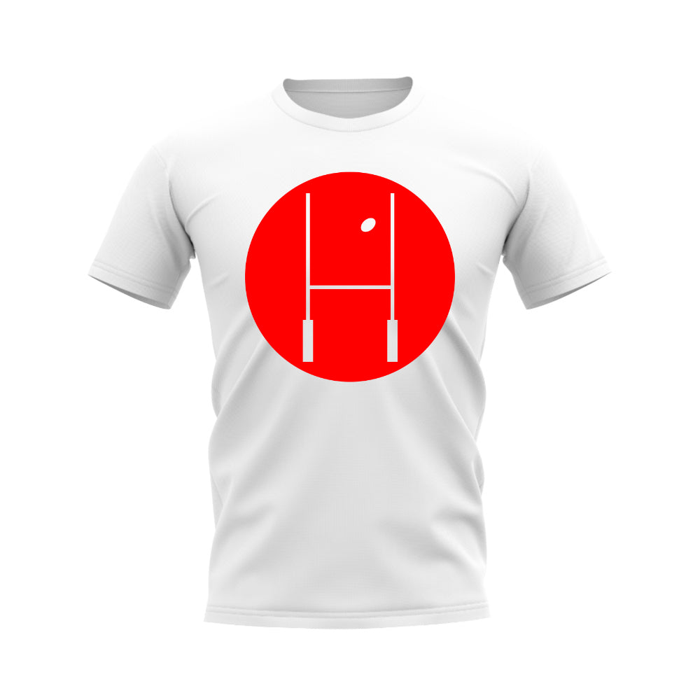 Between The Posts Red Circle Rugby T-Shirt (White) UKSoccershop