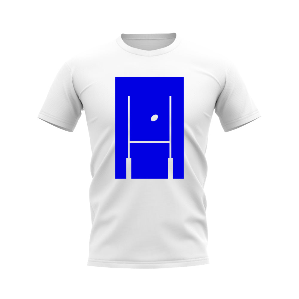 Between The Posts Blue Logo Rugby T-Shirt (White) UKSoccershop