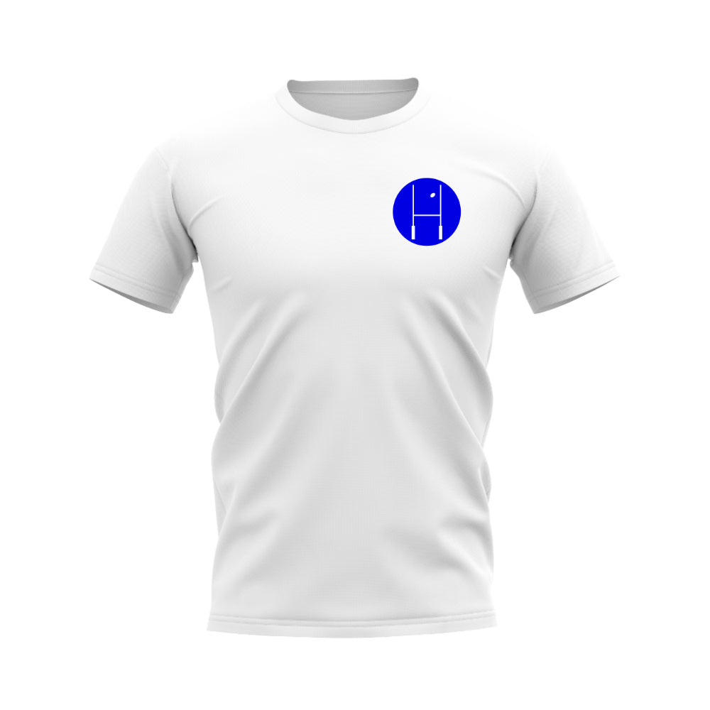 Between The Posts Blue Badge Rugby T-Shirt (White) UKSoccershop