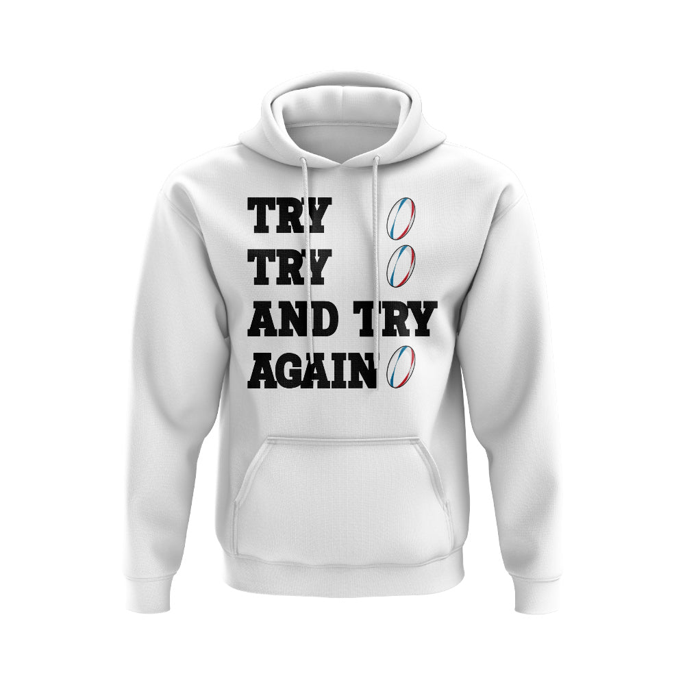 Try, Try & Try Again Hoody (White) UKSoccershop