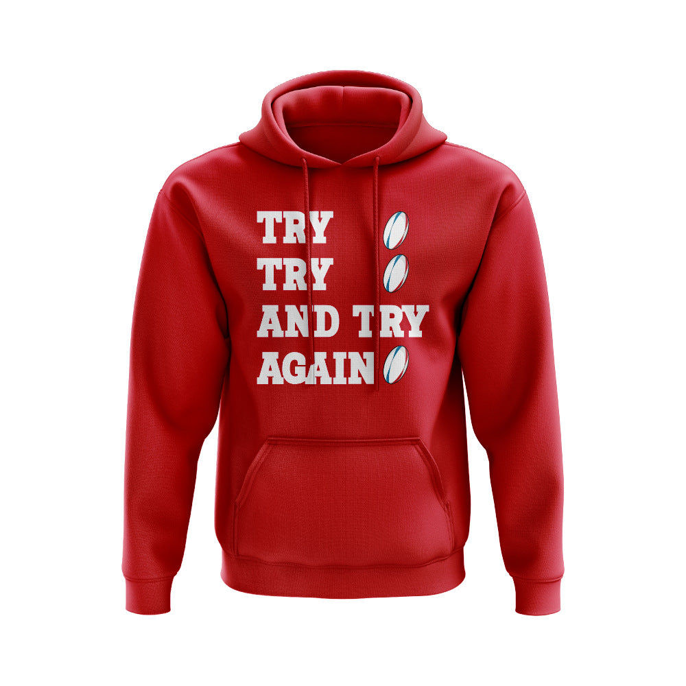 Try, Try & Try Again Hoody (Red) UKSoccershop