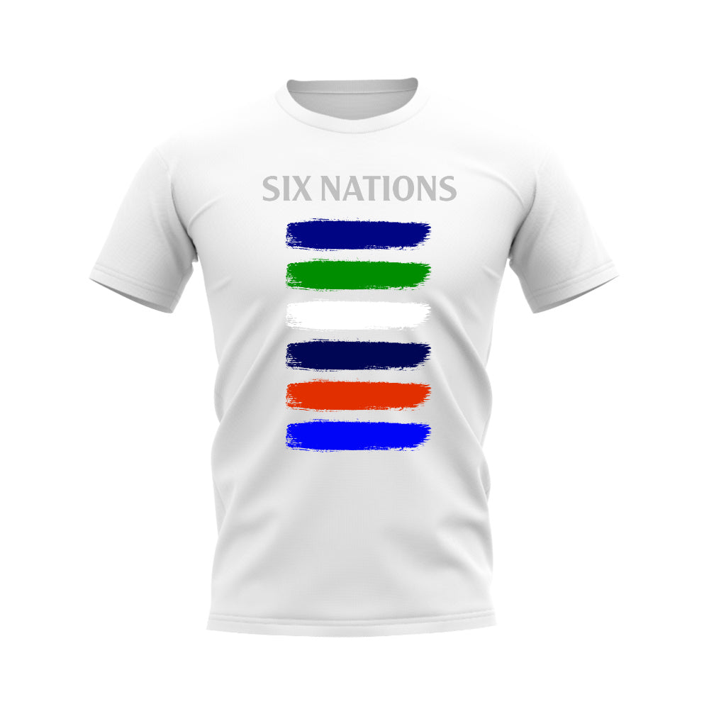 6 Nations Countries T-Shirt (White) UKSoccershop