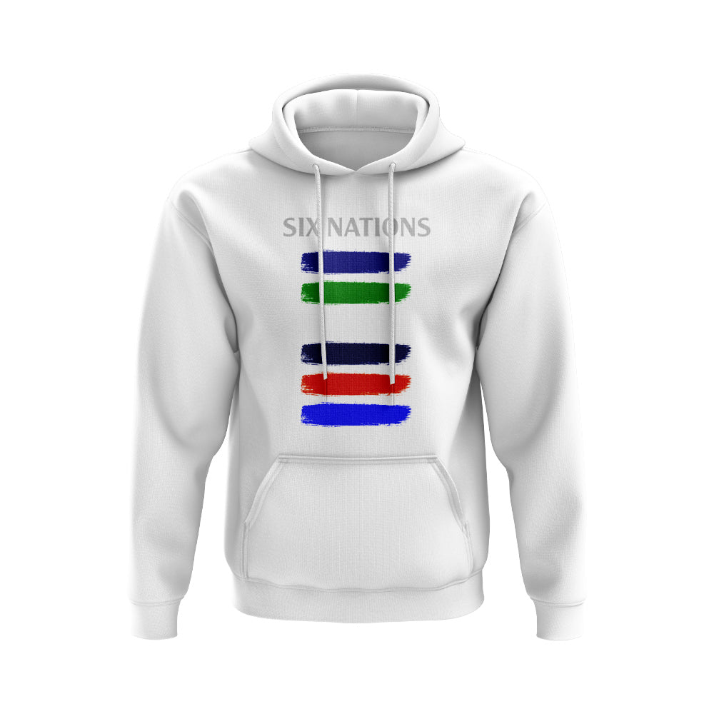 6 Nations Countries Hoody (White) UKSoccershop