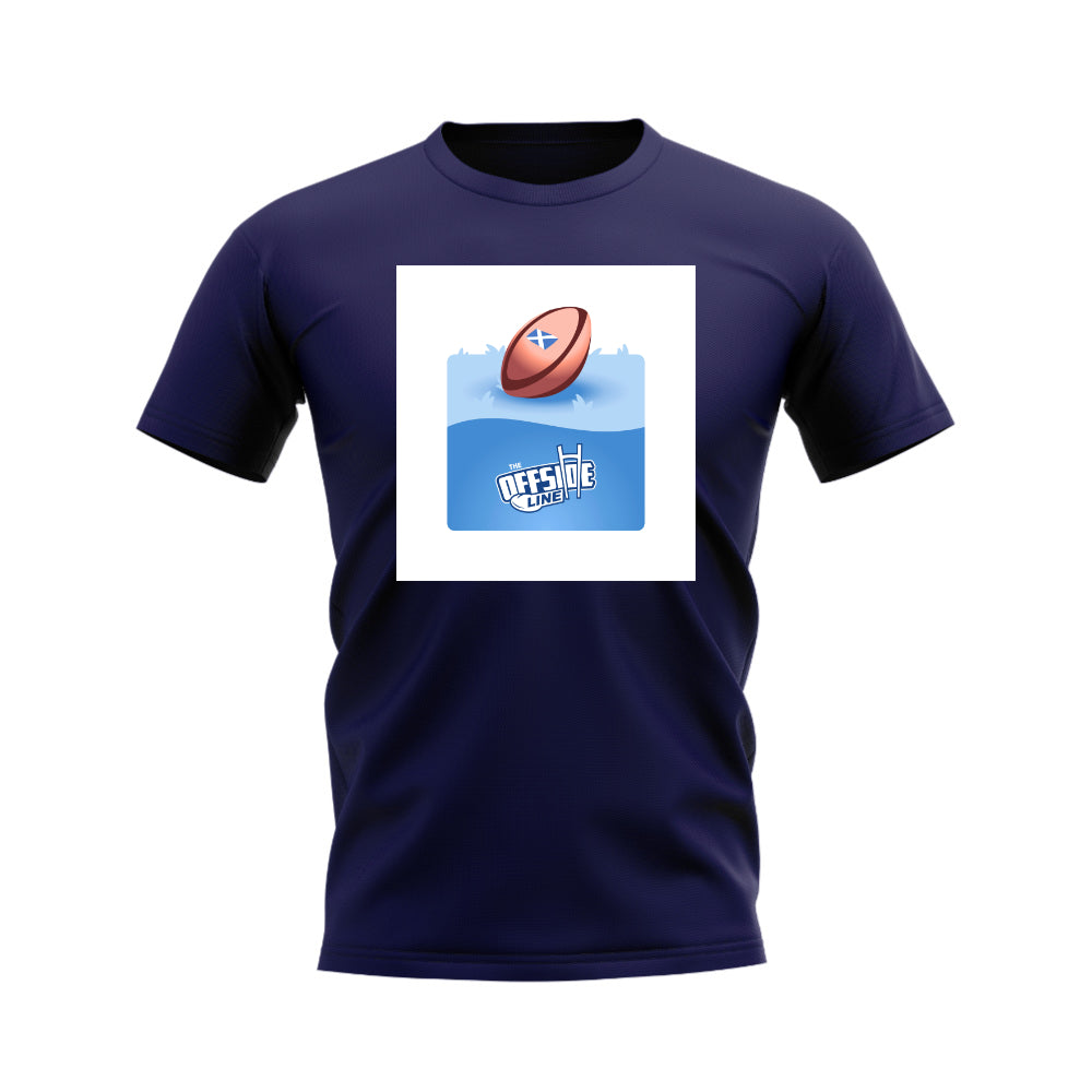 The Offside Line Scotland Rugby Pitch T-Shirt (Navy) UKSoccershop