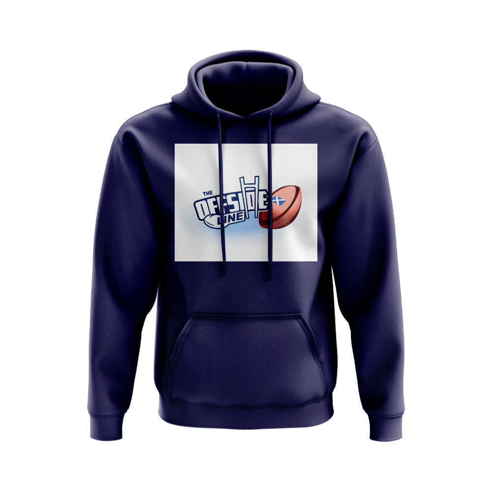 The Offside Line Rugby Ball Logo Hoody (Navy) UKSoccershop