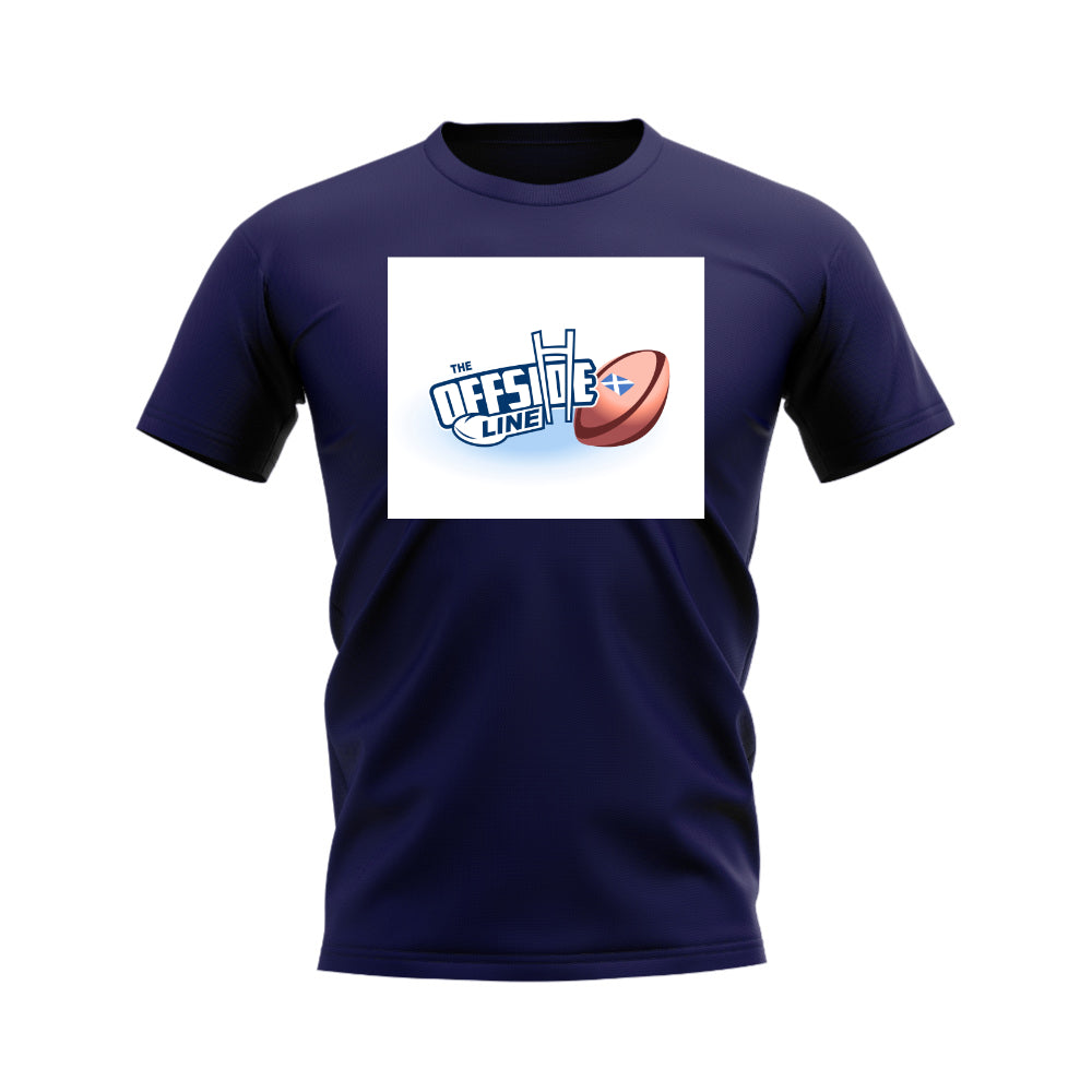 The Offside Line Rugby Ball Logo T-Shirt (Navy) UKSoccershop