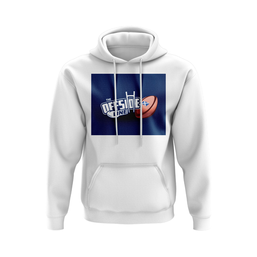 The Offside Line Rugby Ball Logo Hoody (White) UKSoccershop