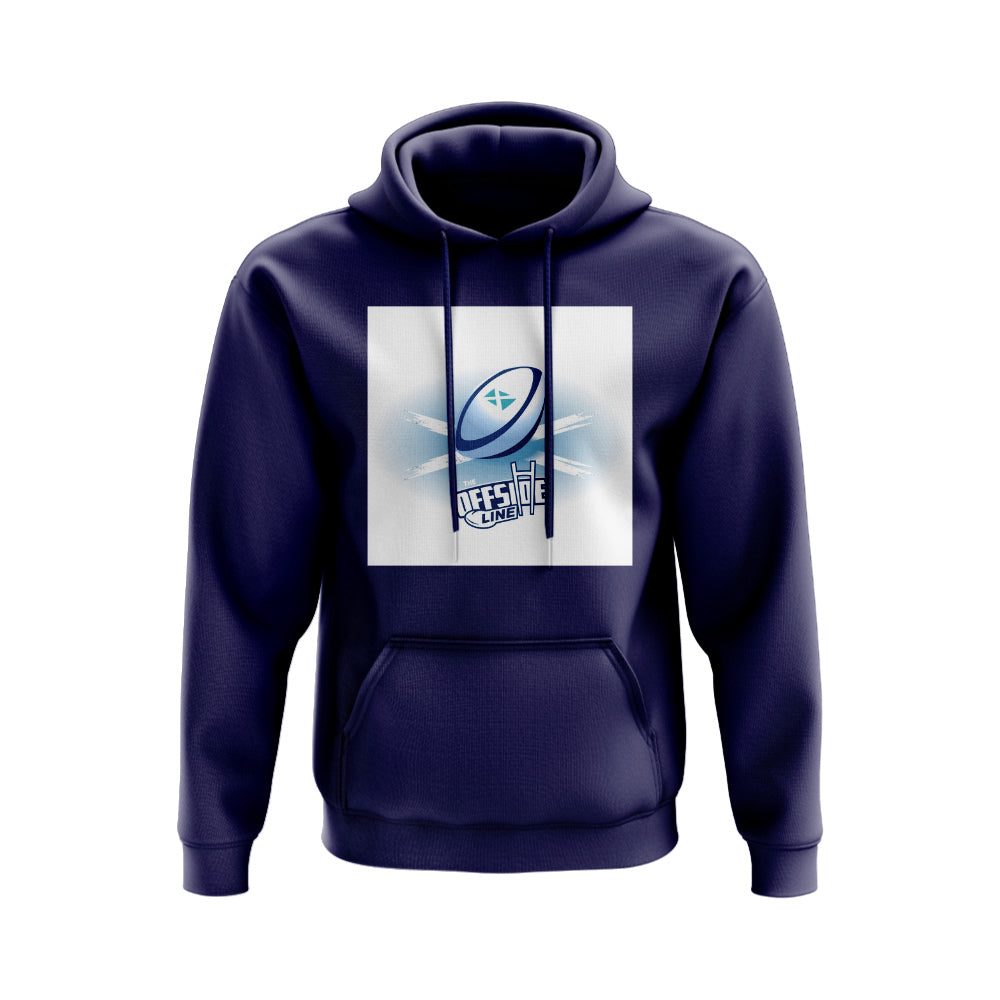 The Offside Line Rugby Ball Scotland Flag Hoody (Navy) UKSoccershop