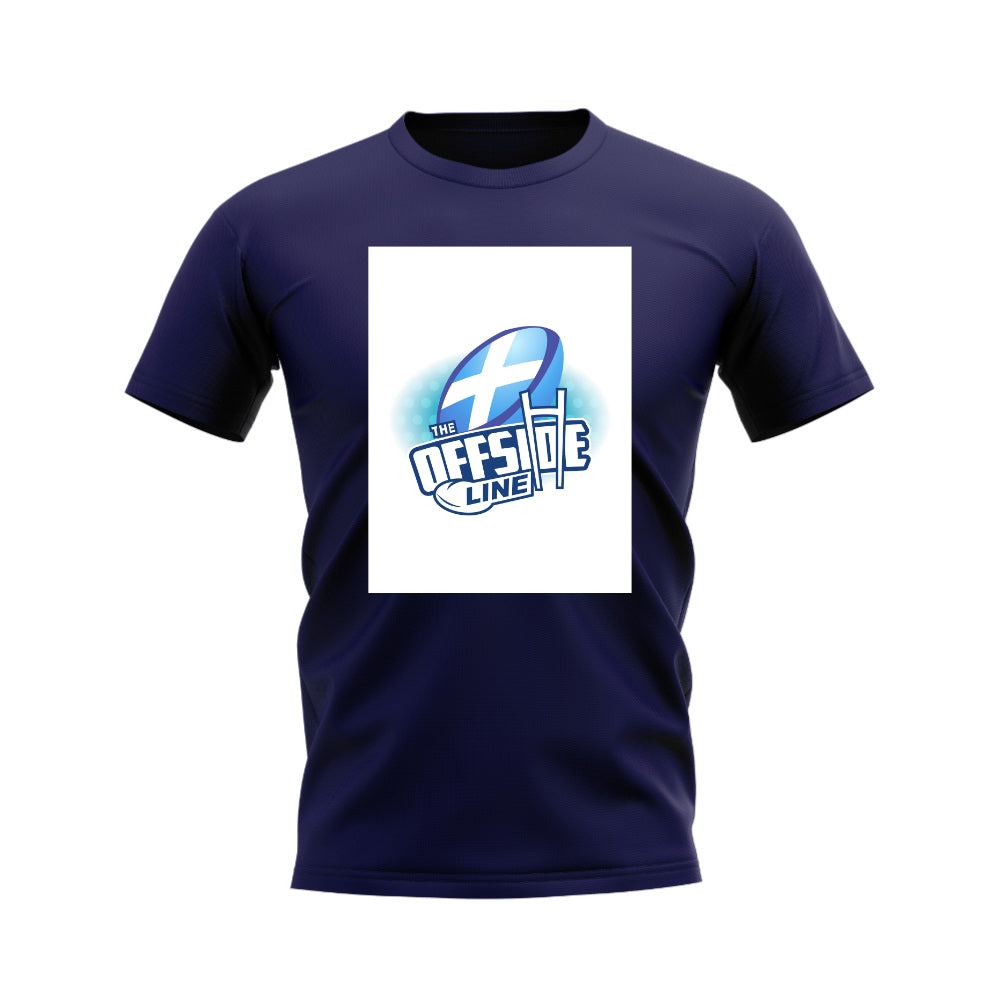 The Offside Line Scotland Rugby Ball Logo T-Shirt (Navy) UKSoccershop