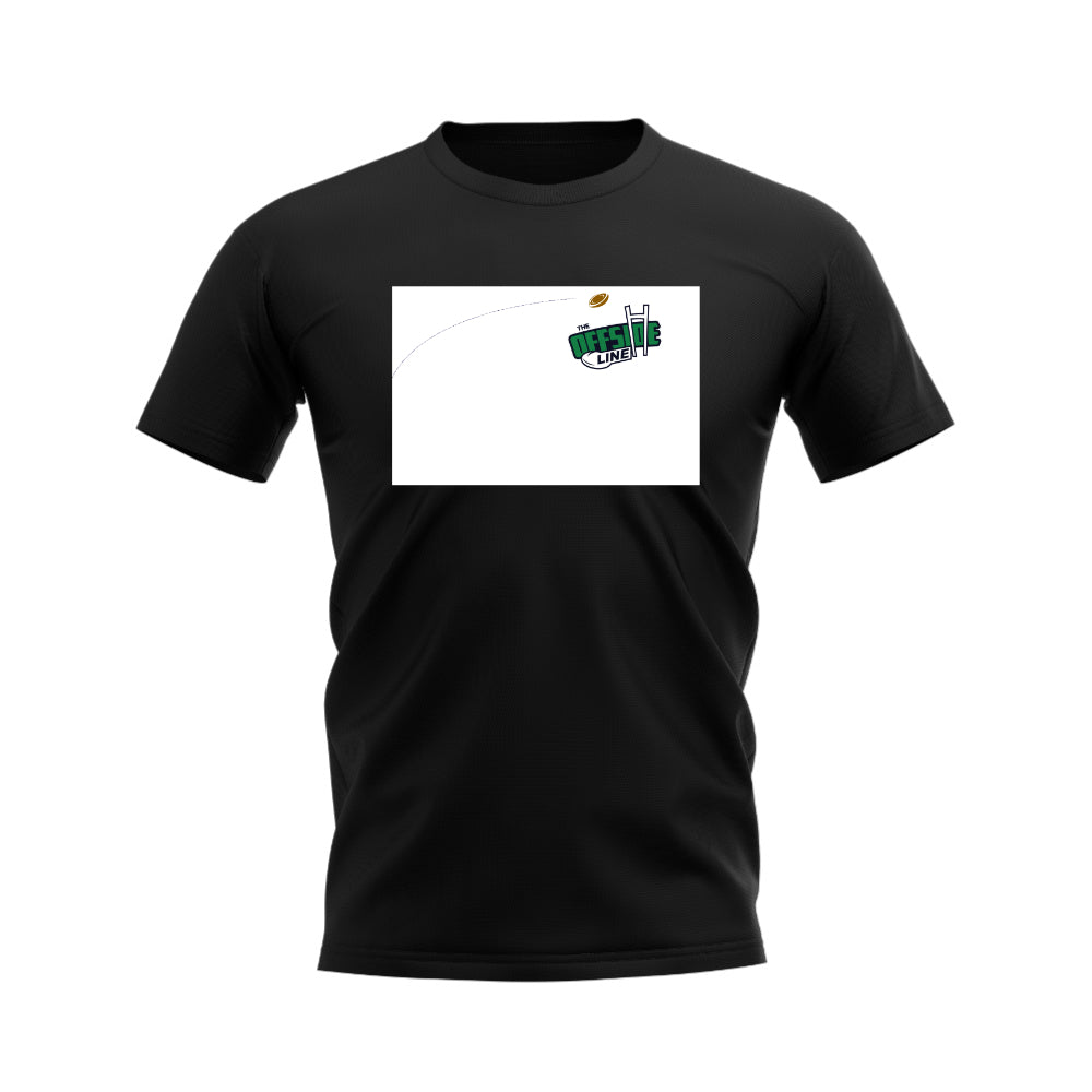 Rugby Ball Offside Line T-Shirt (Black/White) UKSoccershop