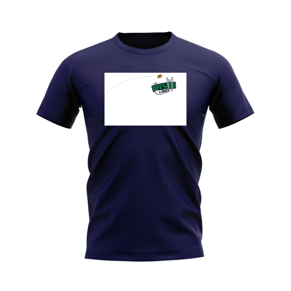 Rugby Ball Offside Line T-Shirt (Navy/White) UKSoccershop