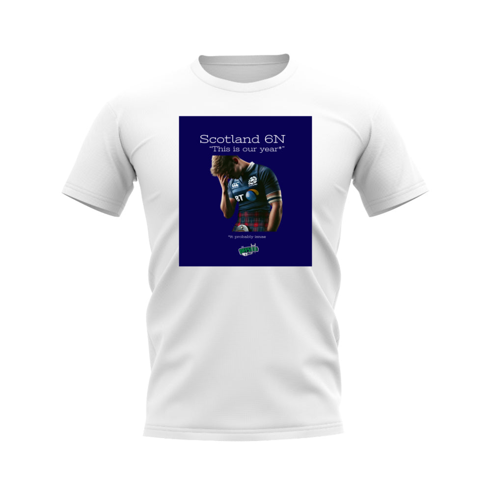 Scotland Our Year Rugby T-shirt - Version 1 (White/Navy) UKSoccershop