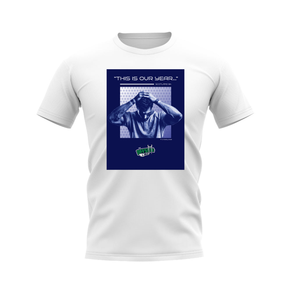 Scotland Our Year Rugby T-shirt - Version 2 (White/Blue) UKSoccershop