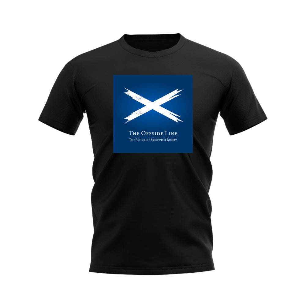 Scotland Offside Line T-Shirt (Black) UKSoccershop