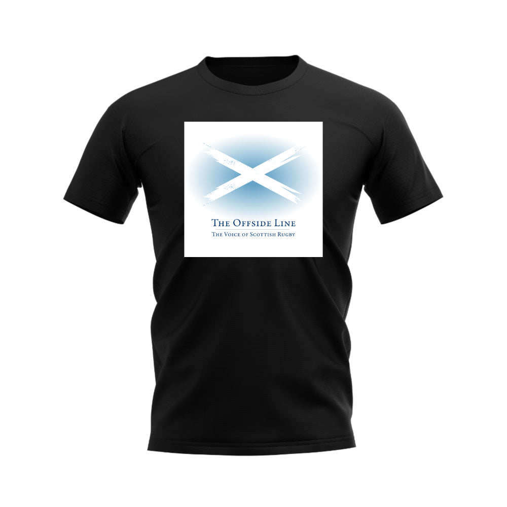 Scotland Offside Line T-Shirt (Black/White) UKSoccershop