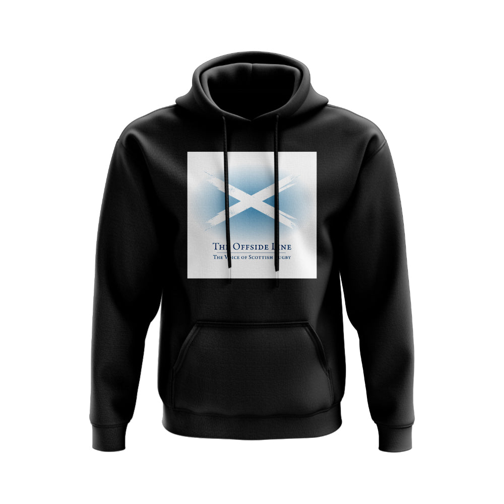 Scotland Offside Line Rugby Hoody (Black/White) UKSoccershop