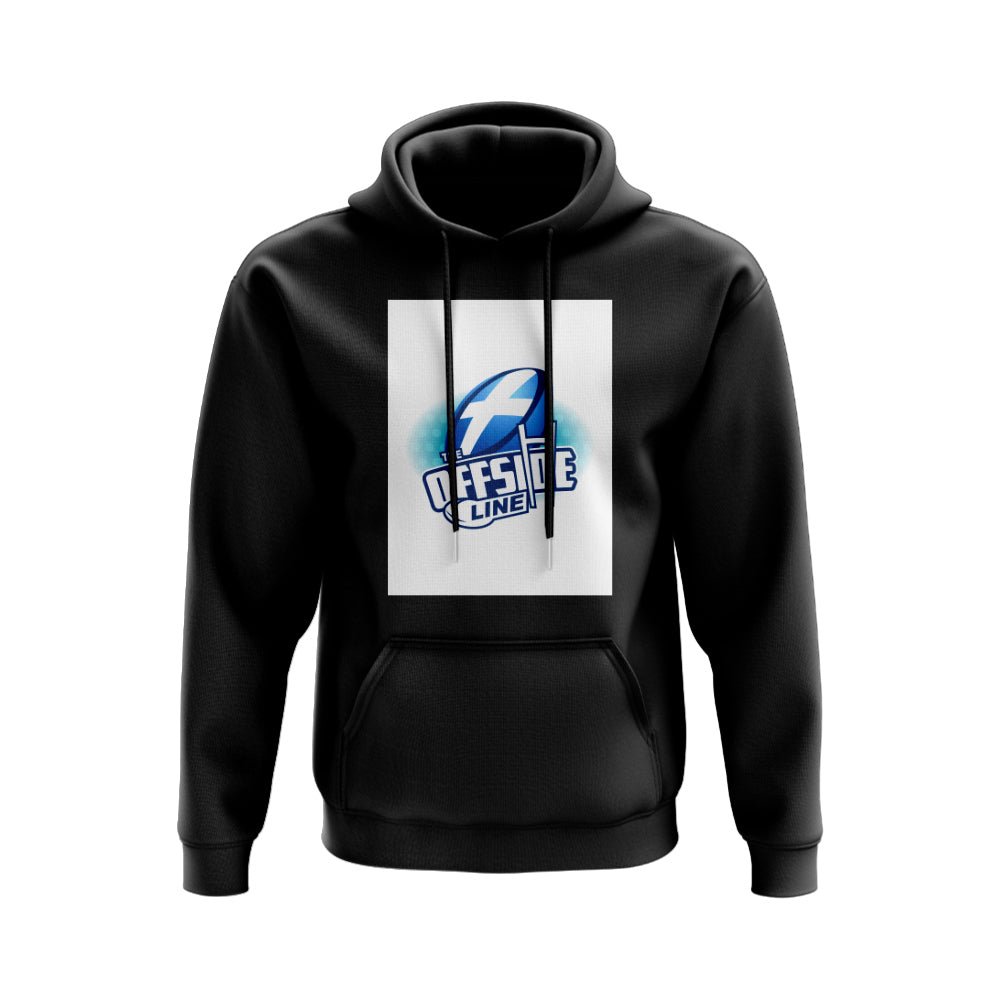 Scotland Offside Line Logo Rugby Hoody - Version 1 (Black/White) UKSoccershop