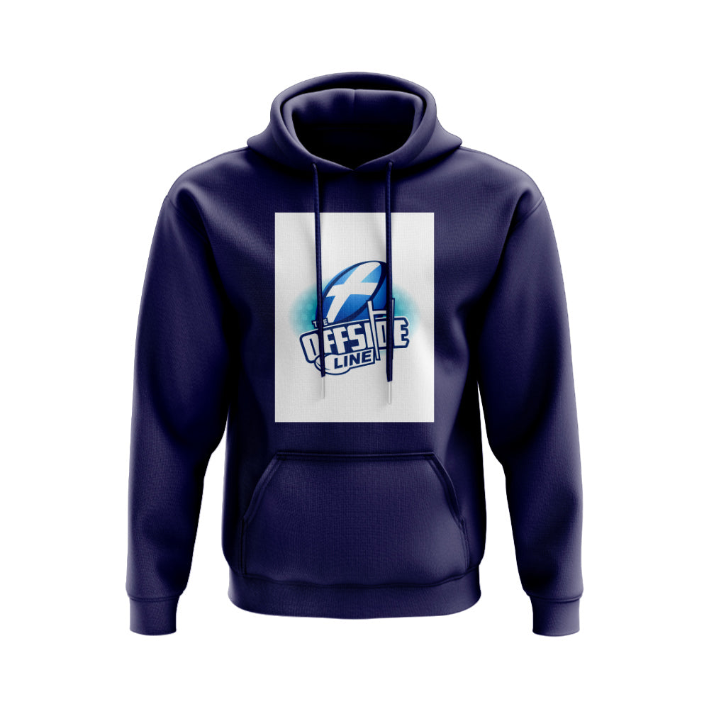 Scotland Offside Line Logo Rugby Hoody - Version 1 (Navy/White) UKSoccershop