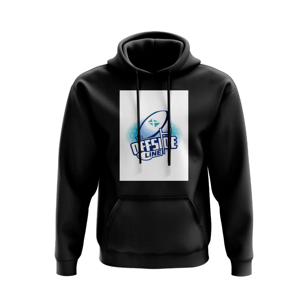 Scotland Offside Line Logo Rugby Hoody - Version 2 (Black/White) UKSoccershop