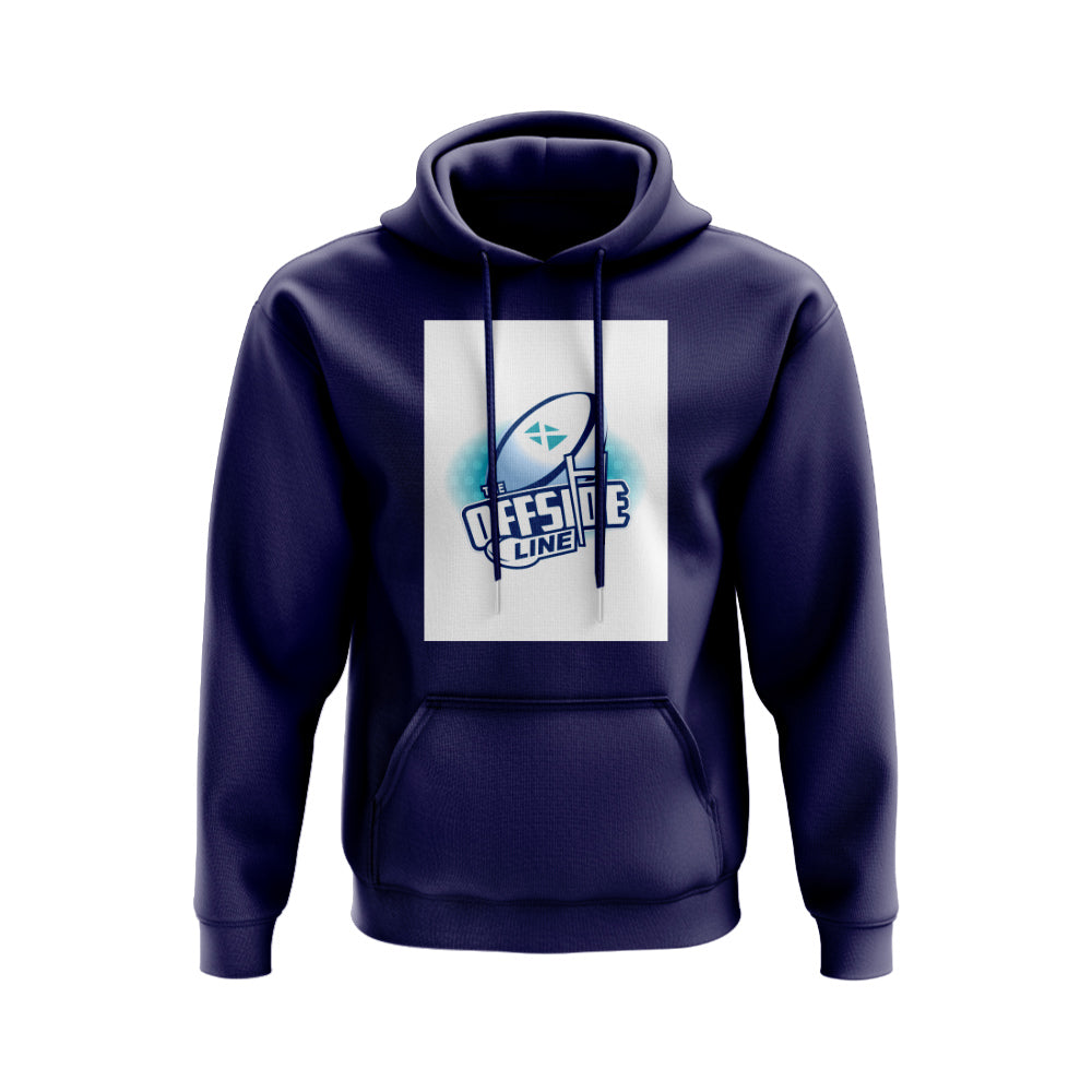 Scotland Offside Line Logo Rugby Hoody - Version 2 (Navy/White) UKSoccershop