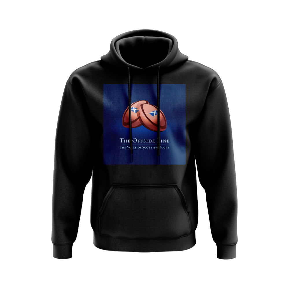 Scotland Offside Line Logo Rugby Hoody - Version 5 (Black/Blue) UKSoccershop