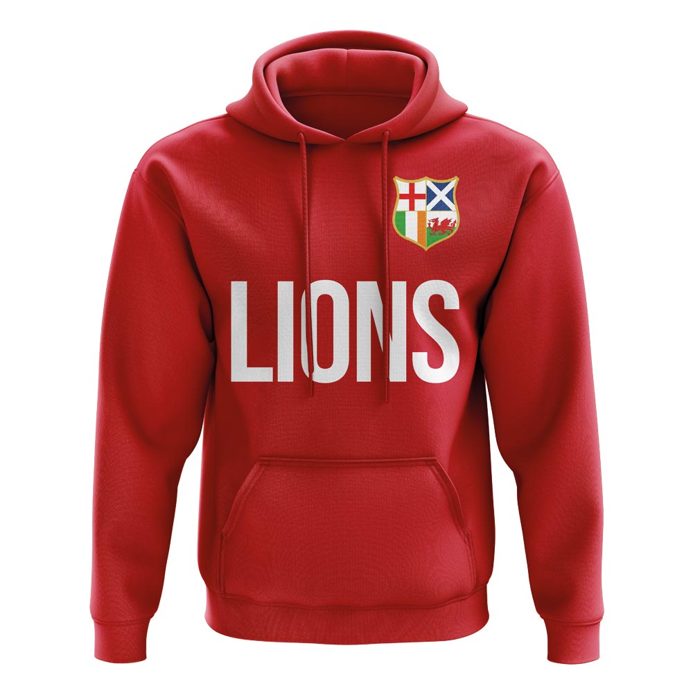 British and Irish Lions Hoody (Red) UKSoccershop