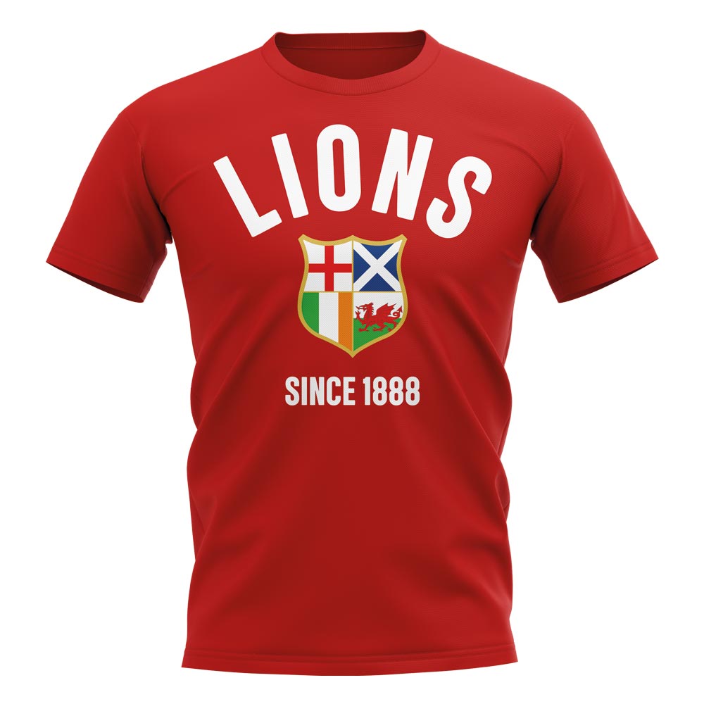 British and Irish Lions Established T-Shirt (Red) UKSoccershop