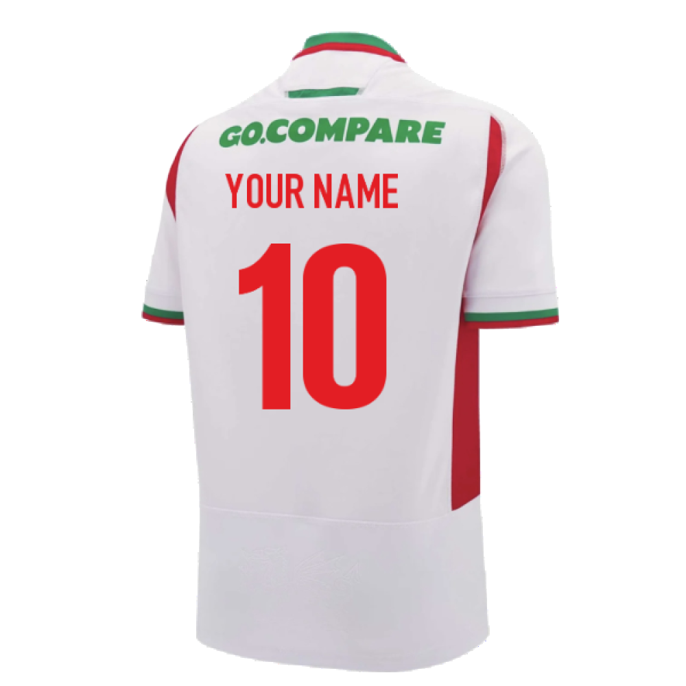 2024-2025 Wales Away Replica Rugby Shirt (Kids) (Your Name) Product - Hero Shirts Macron   