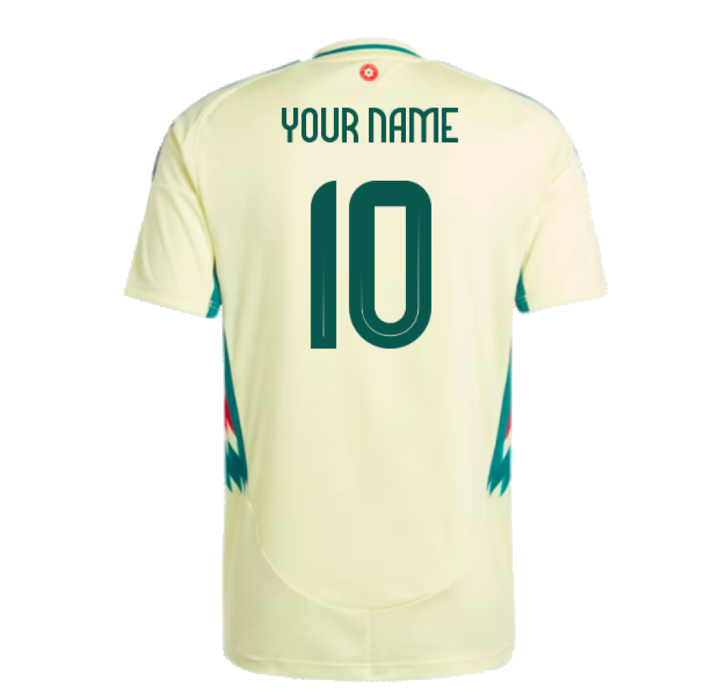 2024-2025 Wales Away Shirt (Your Name) Product - Hero Shirts Adidas   