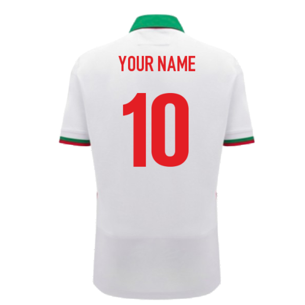 2024-2025 Wales WRU Away Cotton Rugby Shirt (Your Name) Product - Hero Shirts Macron   