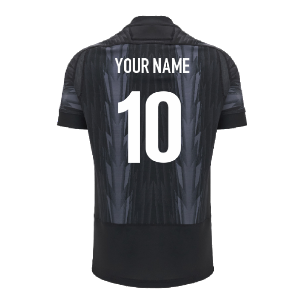 2024-2025 Wales WRU Rugby Training Jersey (Black) (Your Name) Product - Hero Shirts Macron   