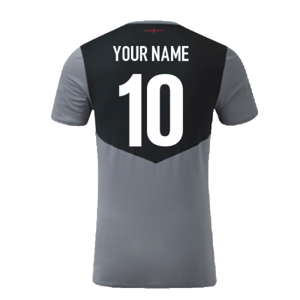 2024-2025 England Rugby Gym Tee (Grey) - Kids (Your Name) Product - Hero Shirts Umbro   