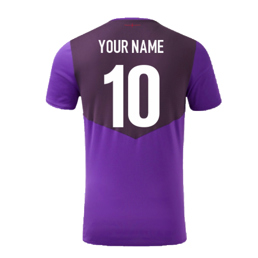 2024-2025 England Rugby Gym Tee (Violet) - Kids (Your Name) Product - Hero Shirts Umbro   