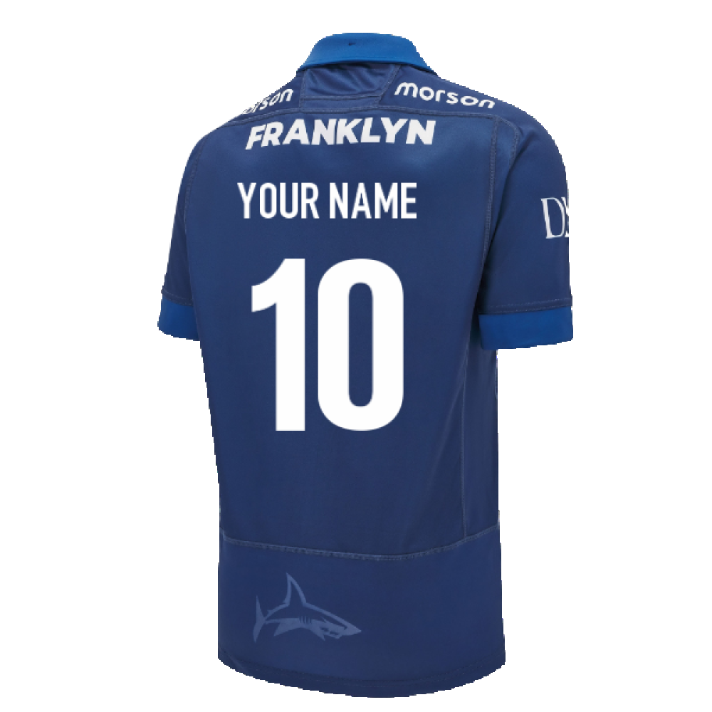 2024-2025 Sale Sharks Home Shirt (Kids) (Your Name) Product - Hero Shirts Macron   