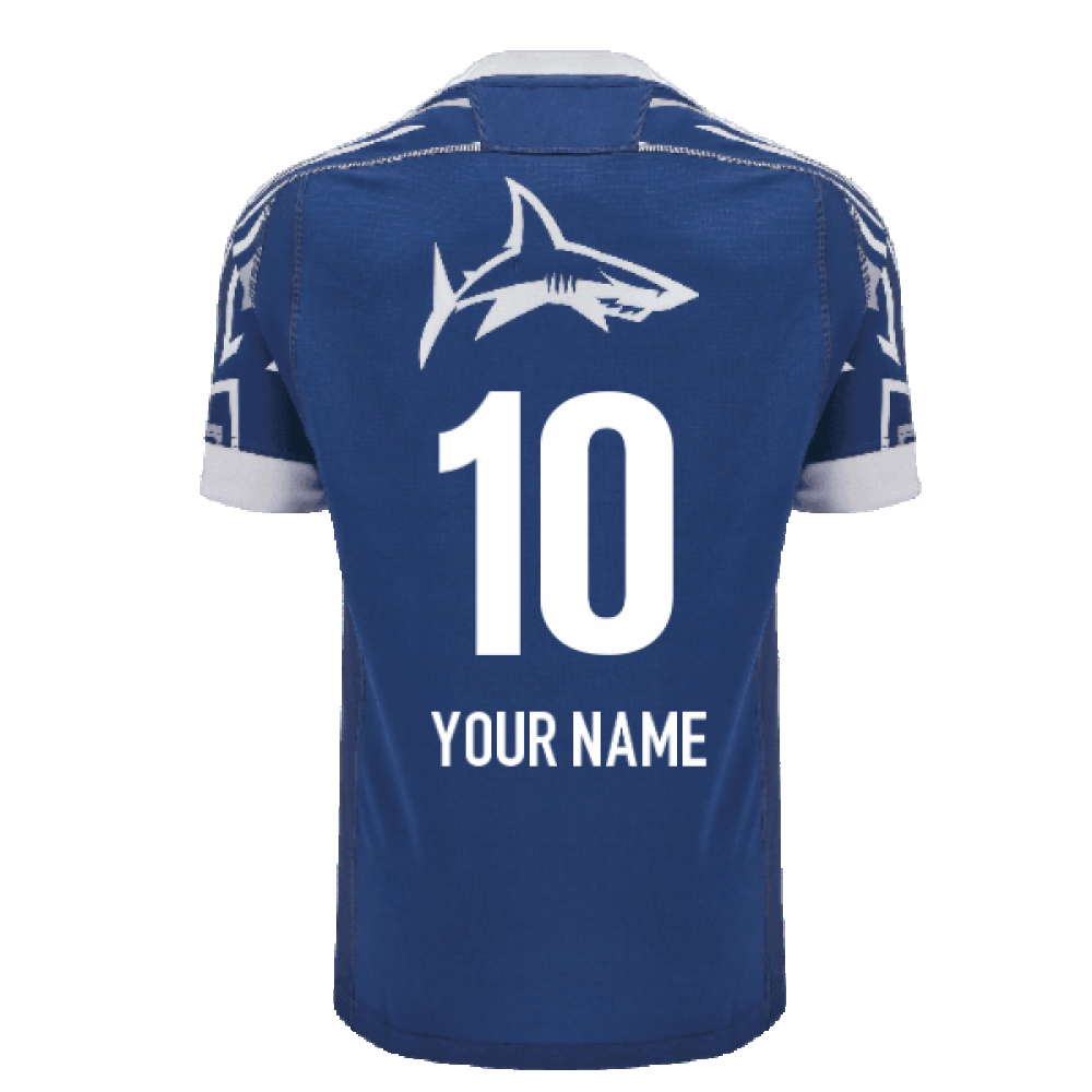 2024-2025 Sale Sharks Training Shirt (Blue) (Your Name) Product - Hero Shirts Macron   