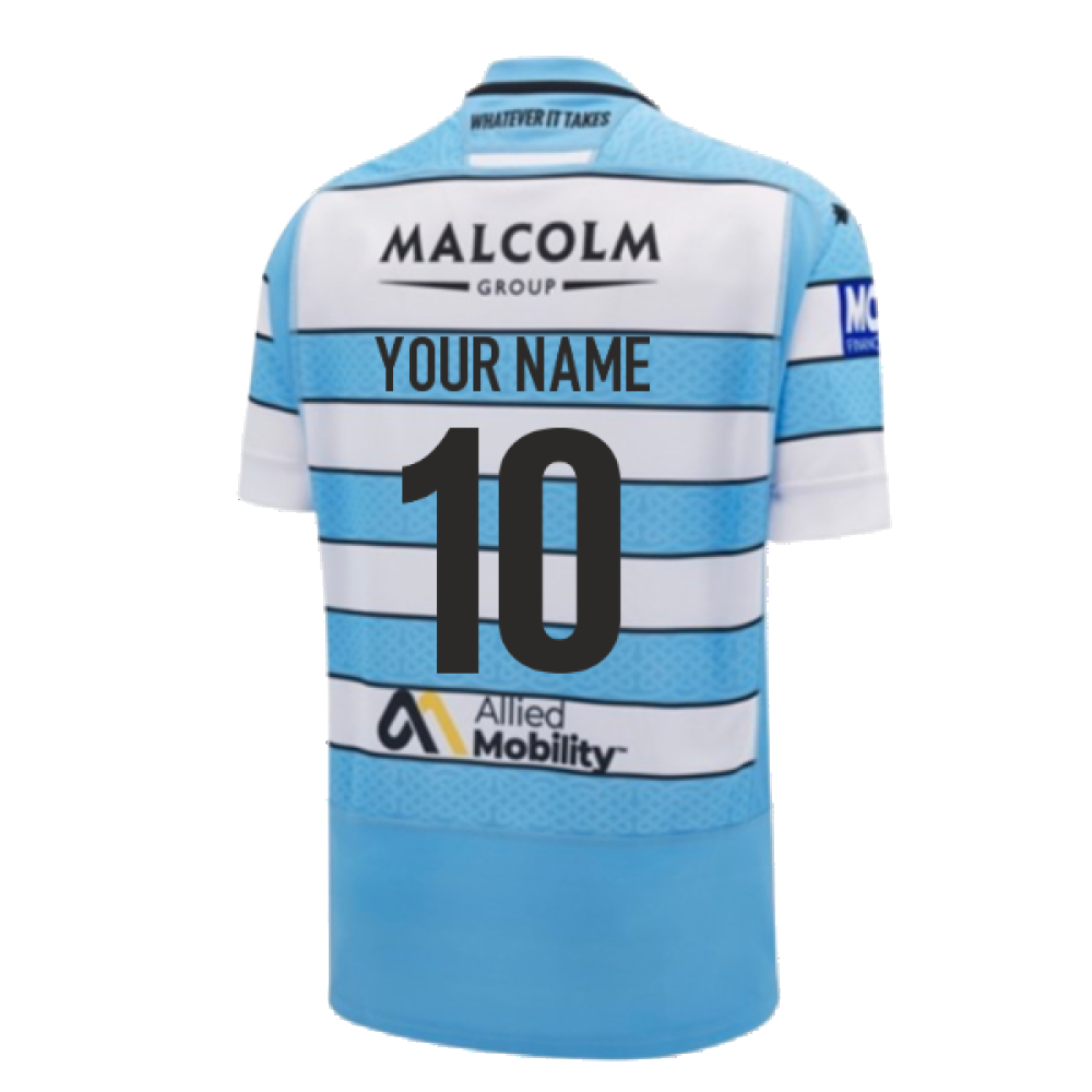 2024-2025 Glasgow Warriors Away Replica Rugby Shirt (Your Name) Product - Hero Shirts Macron   