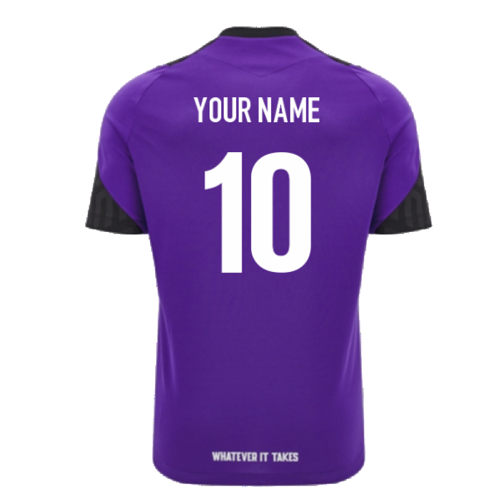 2024-2025 Glasgow Warriors Rugby Training Shirt (Purple) - Kids (Your Name) Product - Hero Shirts Macron   