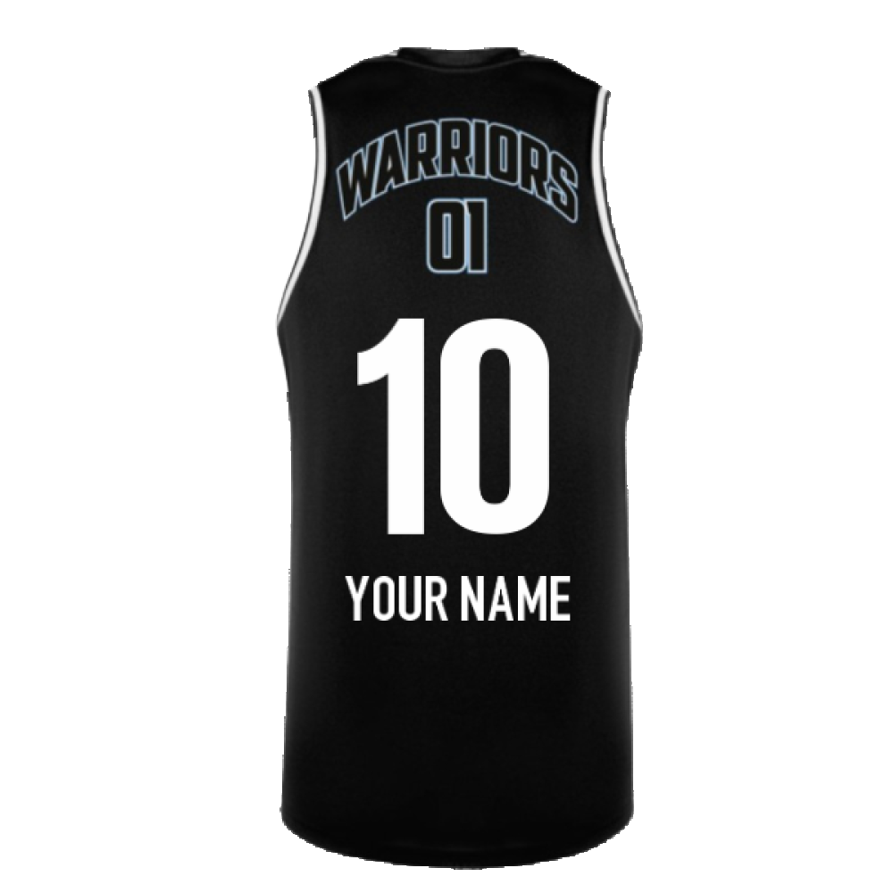 2024-2025 Glasgow Warriors Training Basketball Singlet (Black) (Your Name) Product - Hero Shirts Macron   