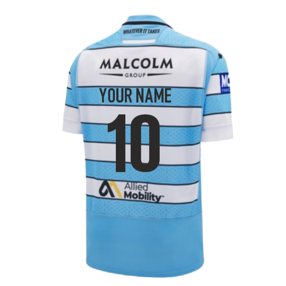 2024-2025 Glasgow Warriors Rugby Away Shirt (Kids) (Your Name) Product - Hero Shirts Macron   