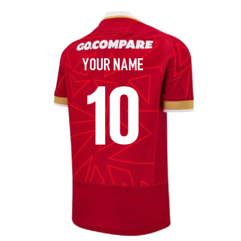 2024-2025 Wales Rugby Home Pathway Pro Authentic Slim Fit Shirt (Your Name) Product - Hero Shirts Macron   