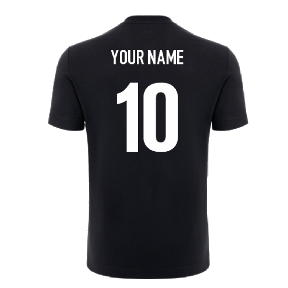 2024-2025 Glasgow Warriors Ath Idra Cotton Shirt (Black) (Your Name) Product - Hero Shirts Macron   