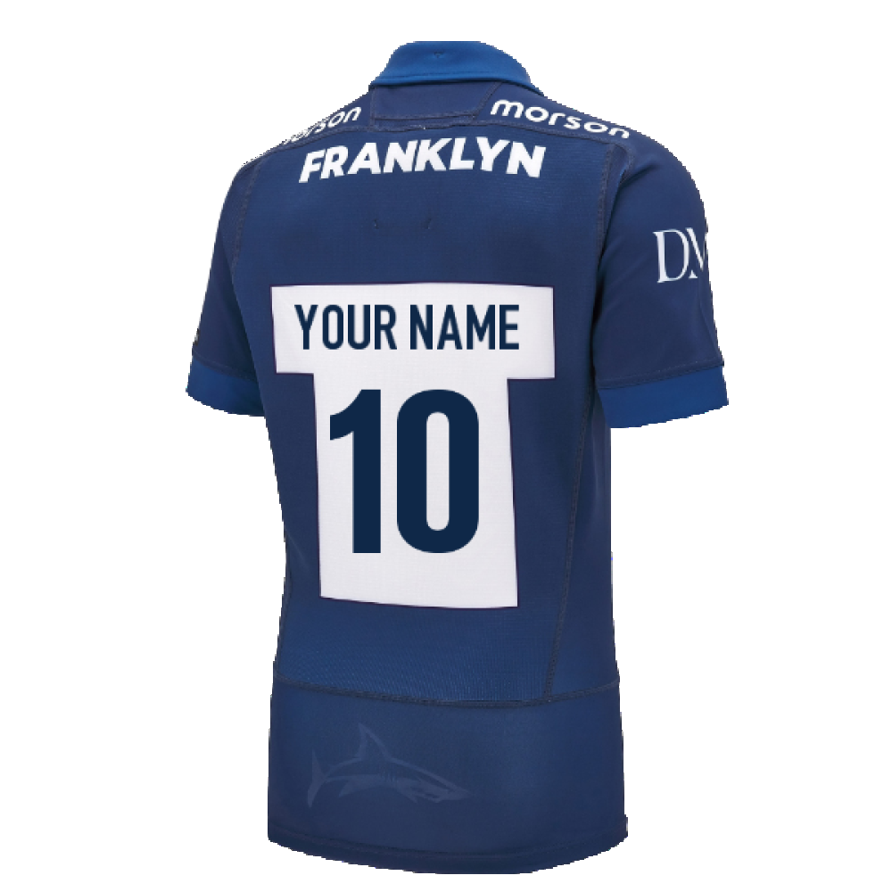 2024-2025 Sale Sharks Authentic Home Shirt (Your Name) Product - Hero Shirts Macron   