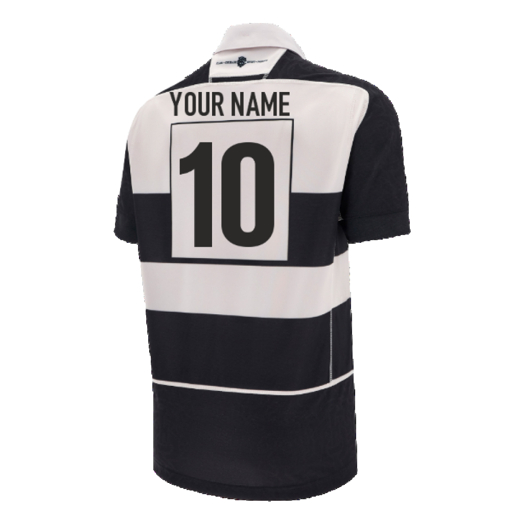 2025 Barbarians Home Poly Replica Rugby Shirt (Your Name) Product - Hero Shirts Macron